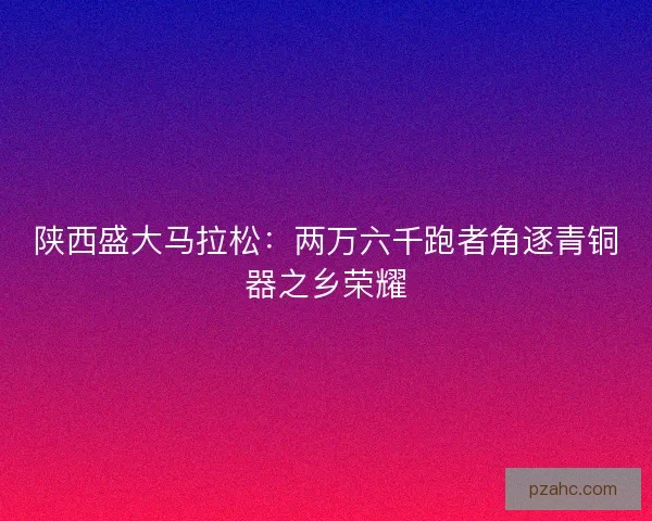 陕西盛大马拉松：两万六千跑者角逐青铜器之乡荣耀